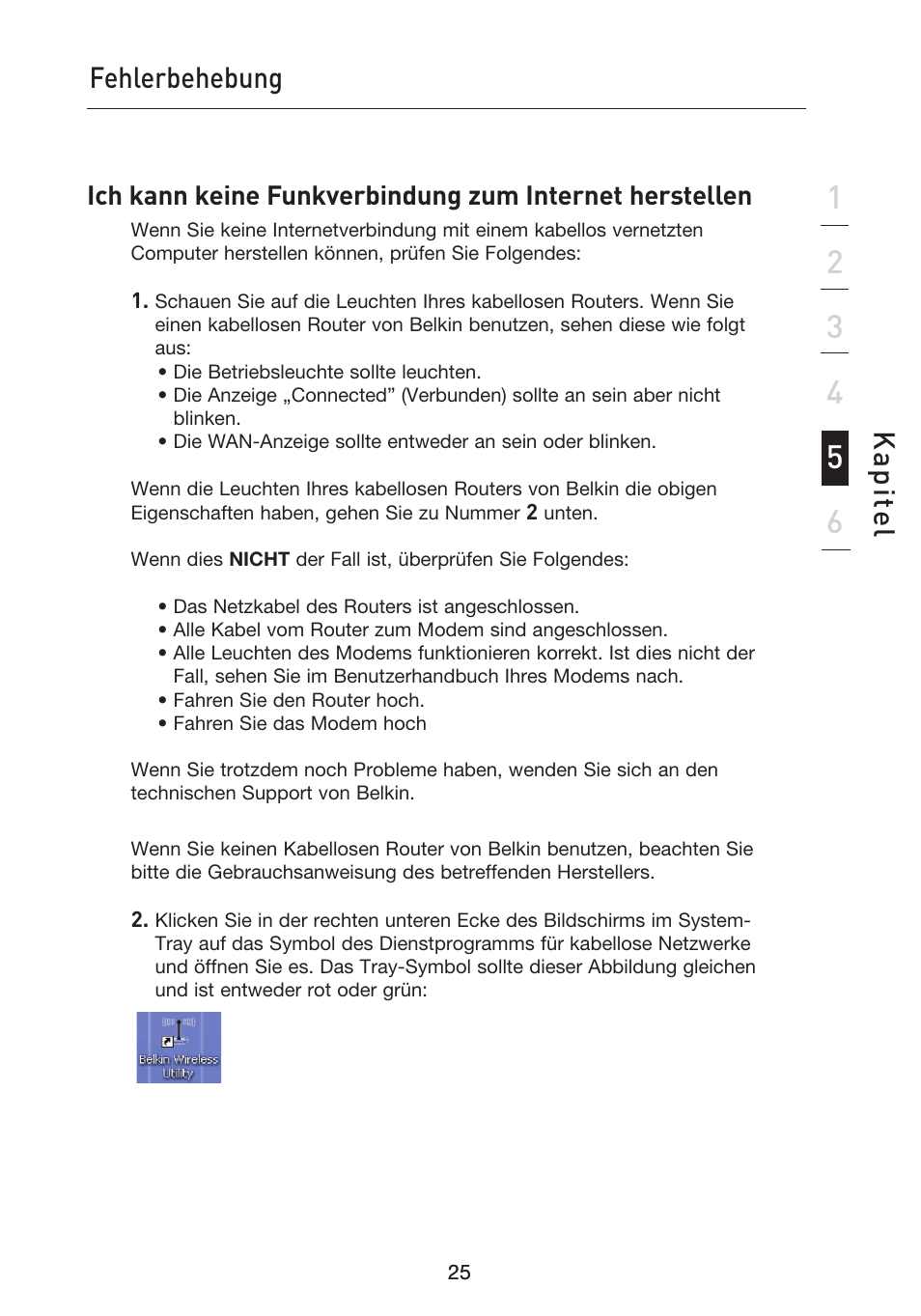 Fehlerbehebung, Kap ite l | Belkin F5D9050UK User Manual | Page 111 / 251