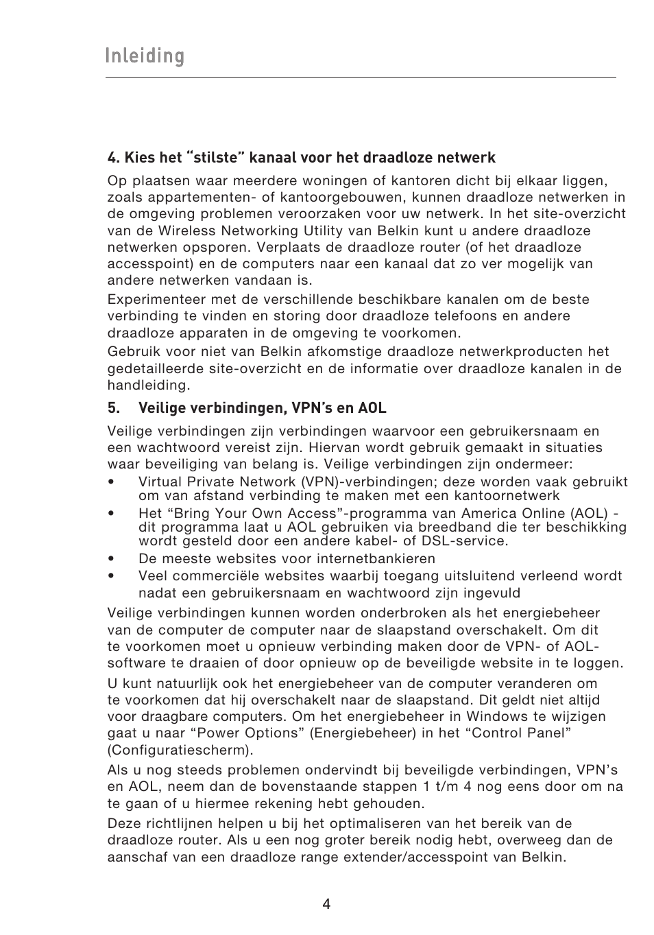 Inleiding | Belkin F5D9050UK User Manual | Page 132 / 251