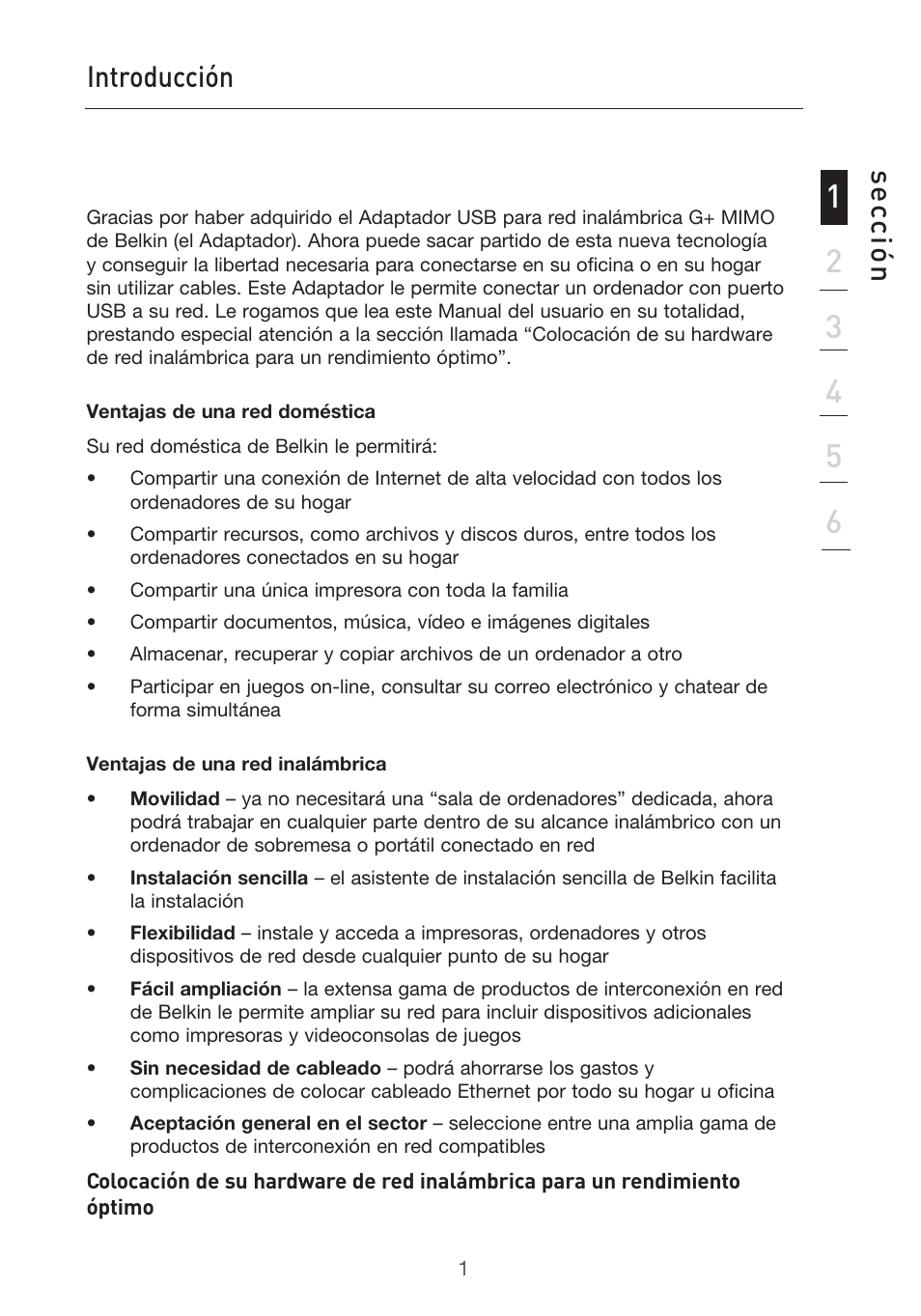 Introducción se cc ió n | Belkin F5D9050UK User Manual | Page 170 / 251