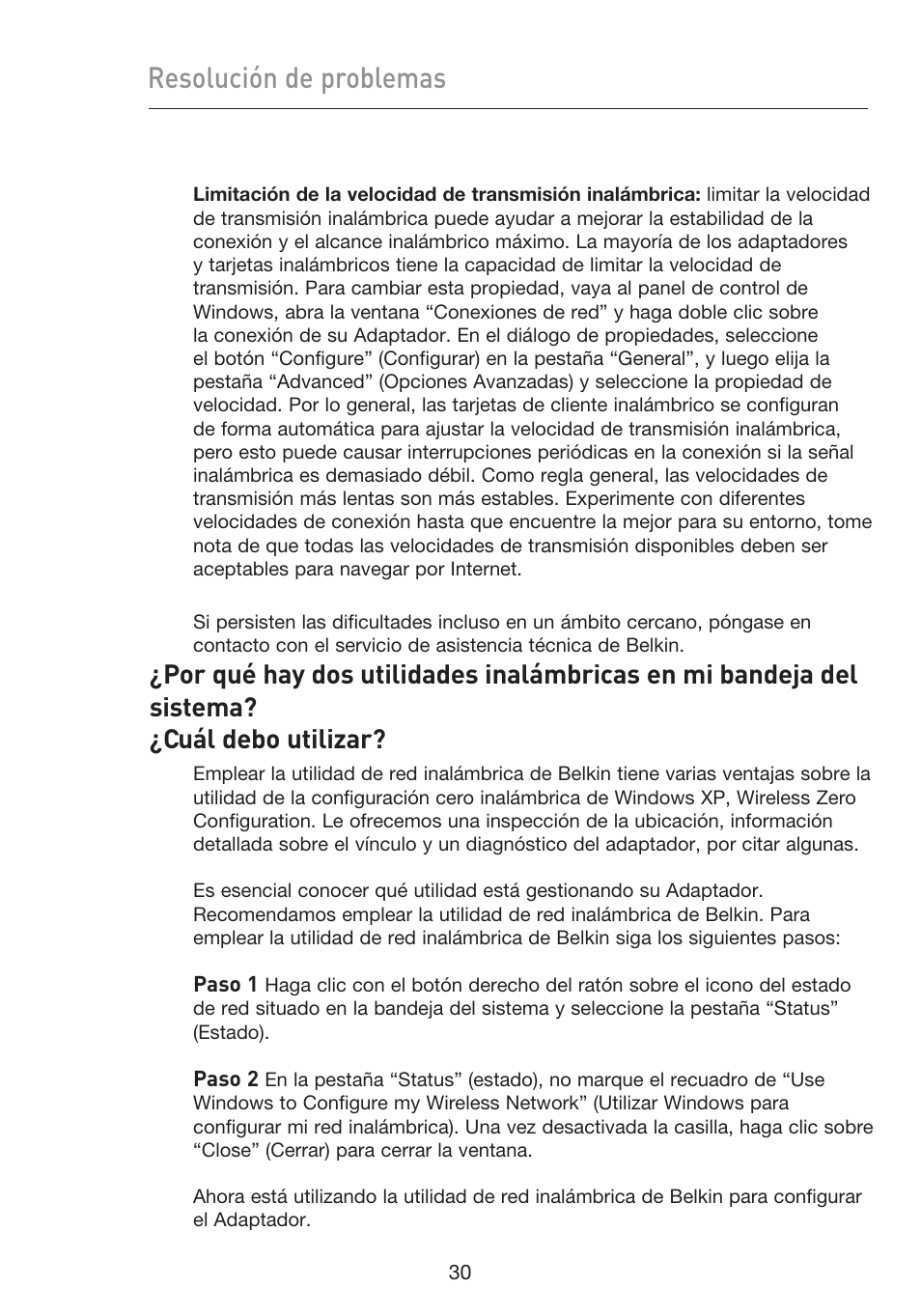 Resolución de problemas | Belkin F5D9050UK User Manual | Page 199 / 251