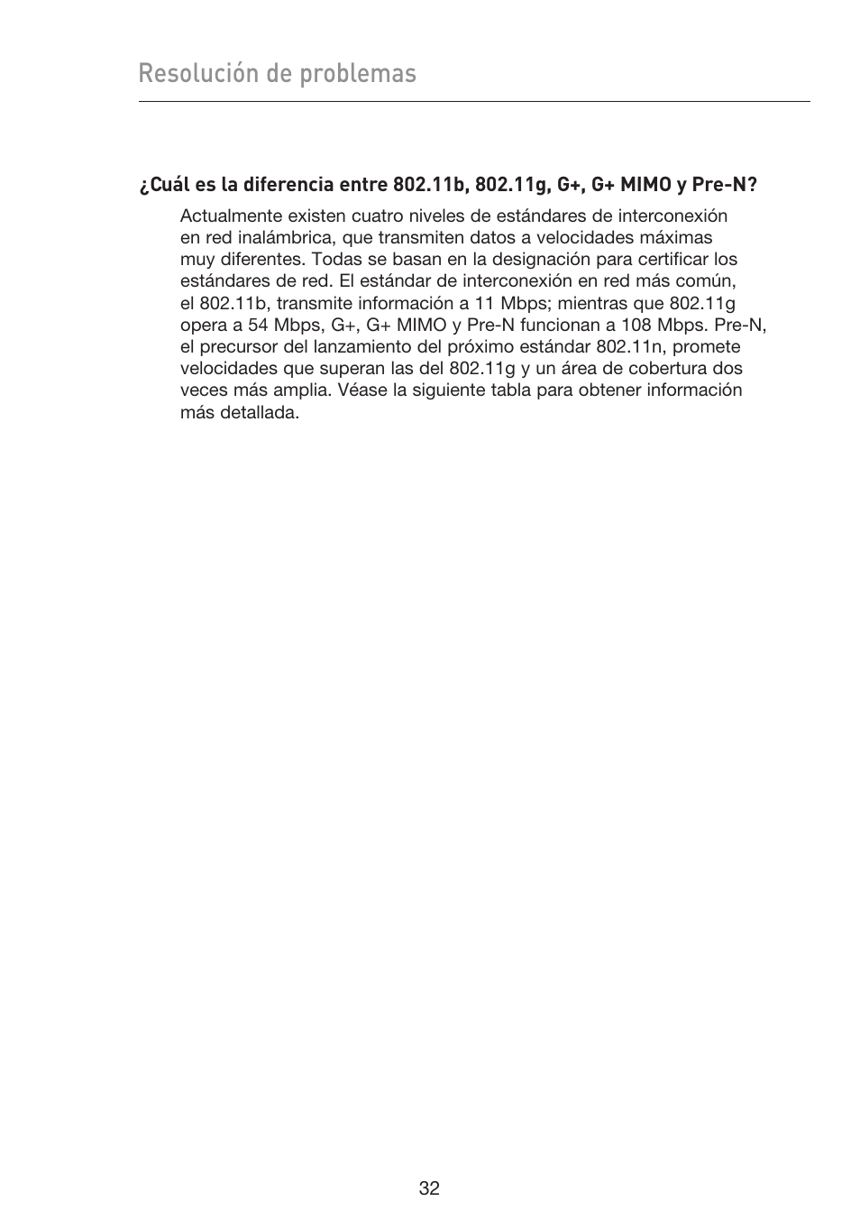 Resolución de problemas | Belkin F5D9050UK User Manual | Page 201 / 251