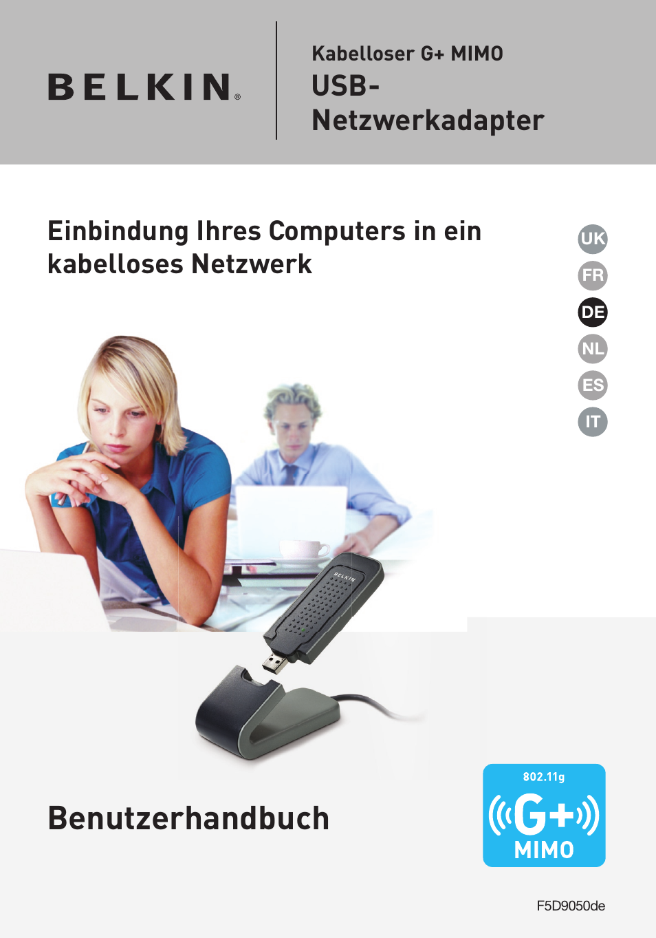 Benutzerhandbuch, Usb- netzwerkadapter | Belkin F5D9050UK User Manual | Page 85 / 251