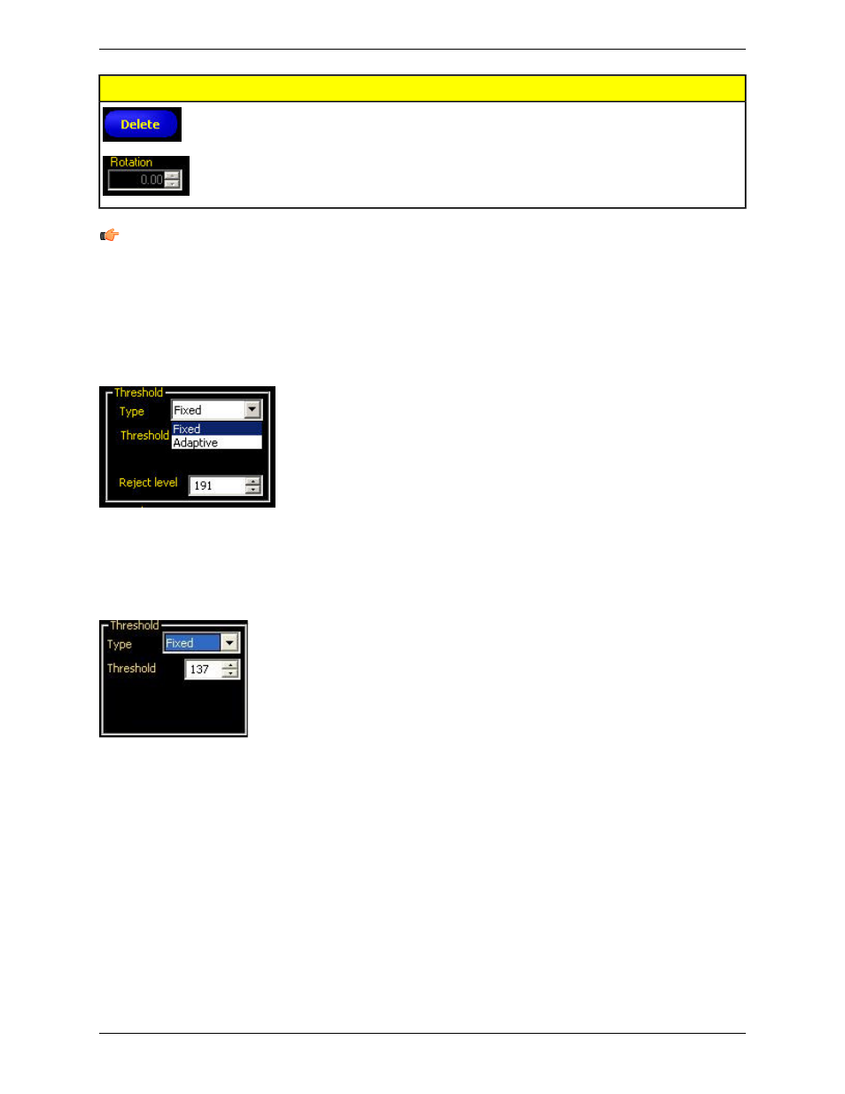 Threshold, Fixed, Adaptive | Banner PresencePLUS P4 COLOR Series User Manual | Page 114 / 384