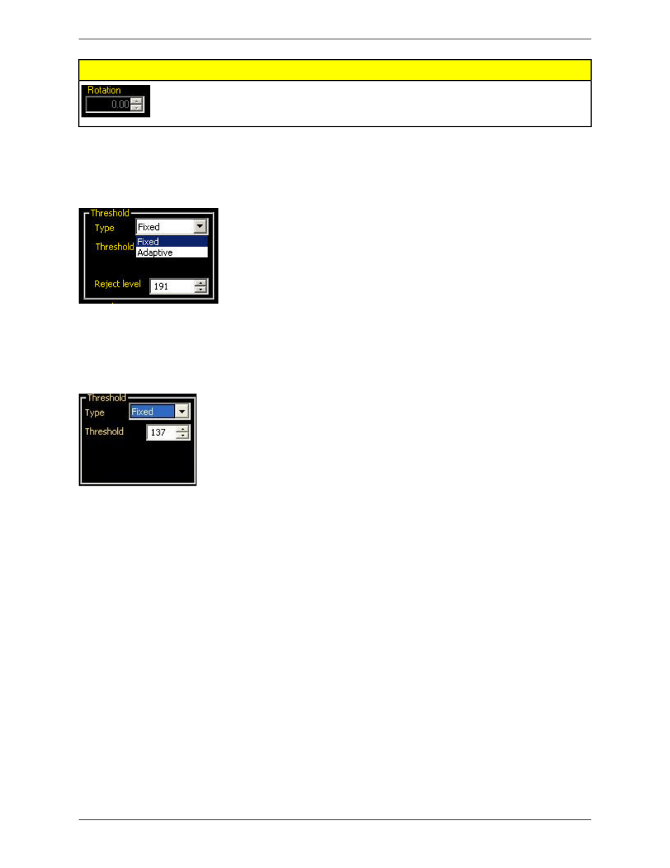 Threshold, Fixed, Adaptive | Banner PresencePLUS P4 COLOR Series User Manual | Page 127 / 384