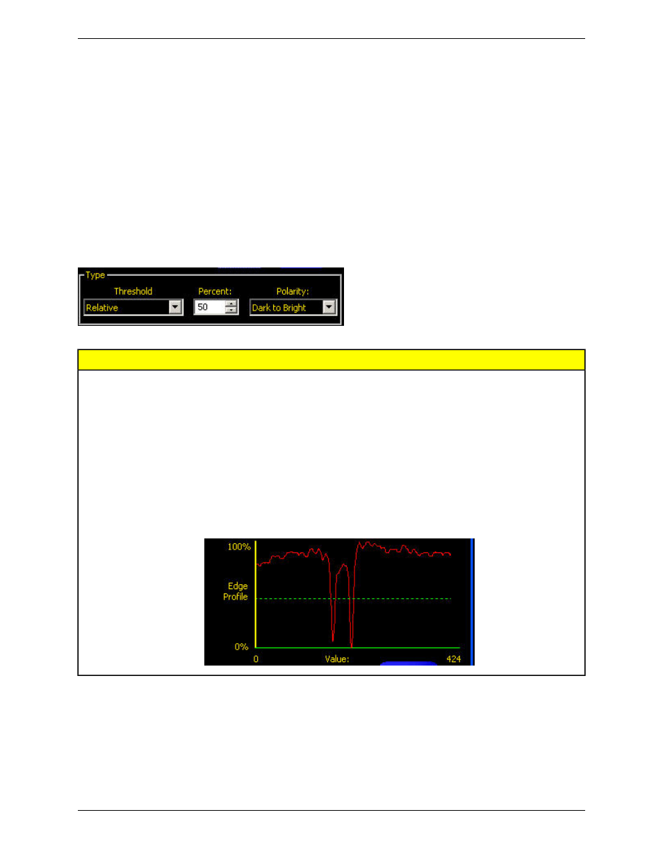 Threshold type, Relative threshold, Absolute threshold | Banner PresencePLUS P4 COLOR Series User Manual | Page 144 / 384