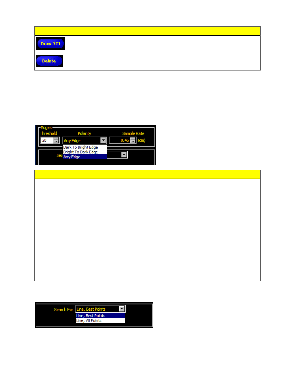 Edges, Search for field | Banner PresencePLUS P4 COLOR Series User Manual | Page 157 / 384