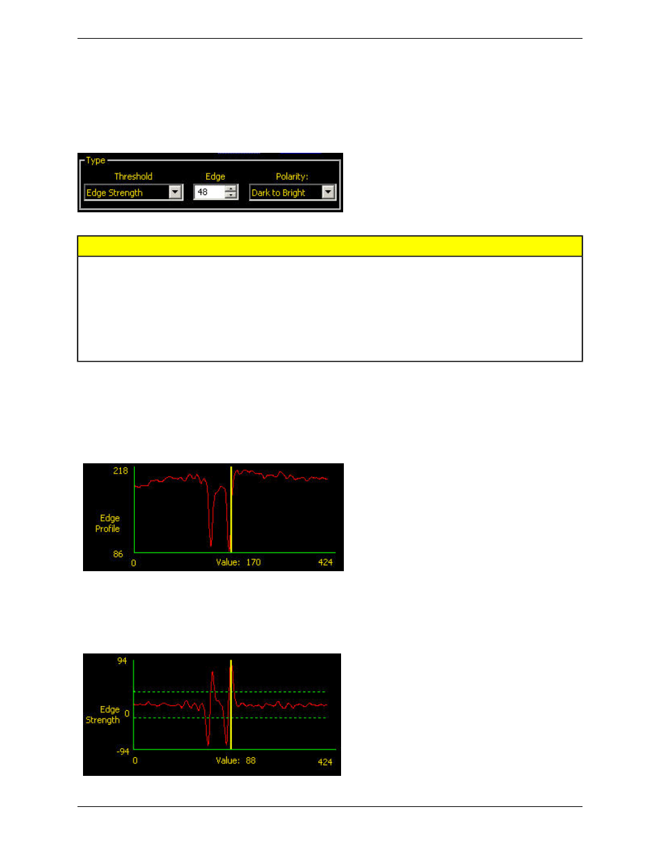 Edge strength | Banner PresencePLUS P4 COLOR Series User Manual | Page 162 / 384