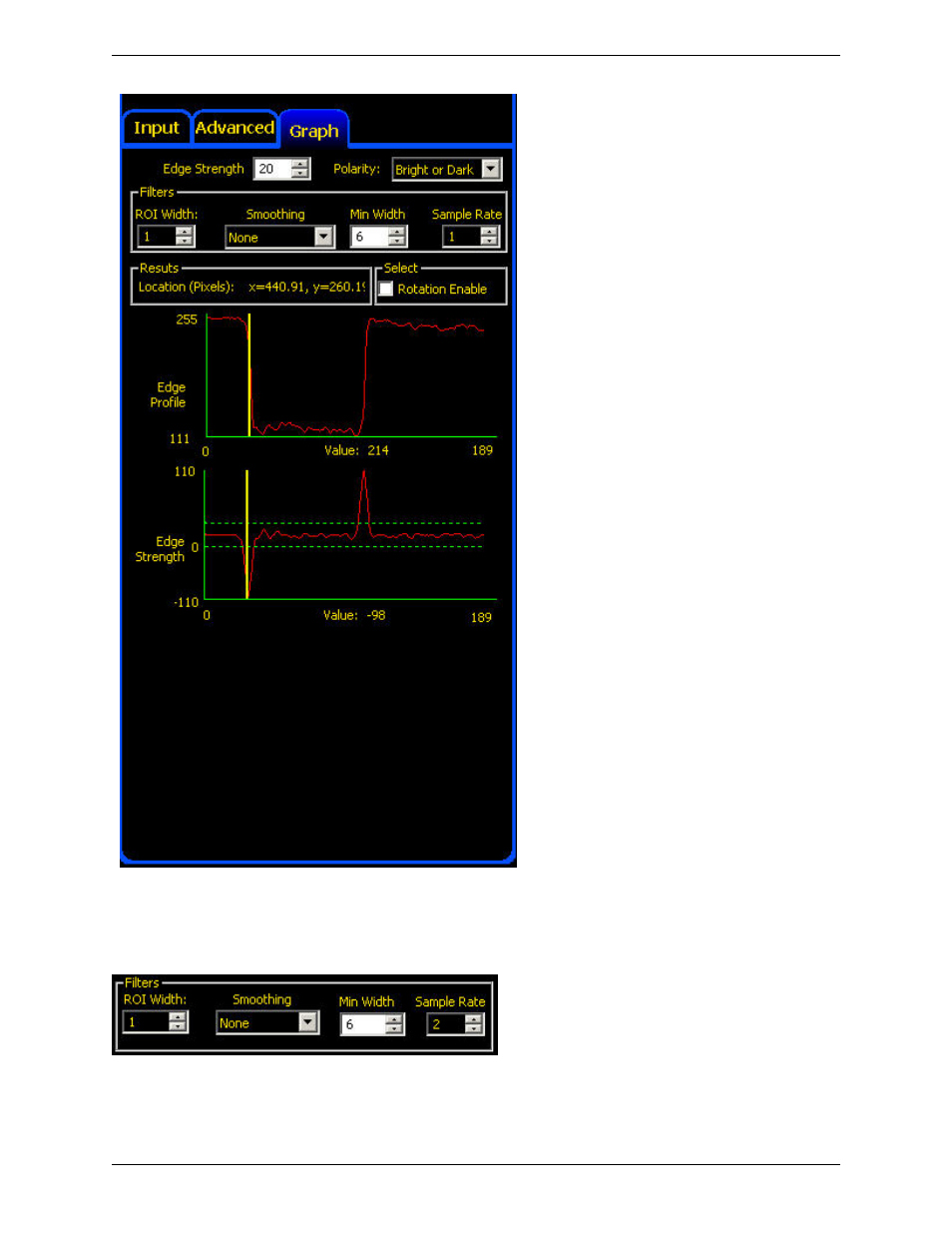 Filters | Banner PresencePLUS P4 COLOR Series User Manual | Page 165 / 384