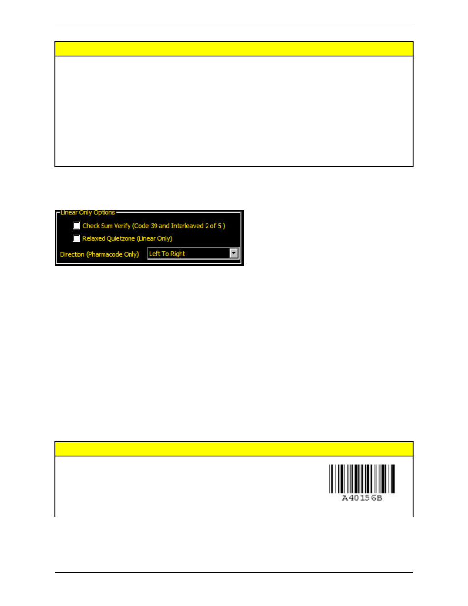 Linear only options, 3 barcodes read by banner bcr | Banner PresencePLUS P4 COLOR Series User Manual | Page 196 / 384