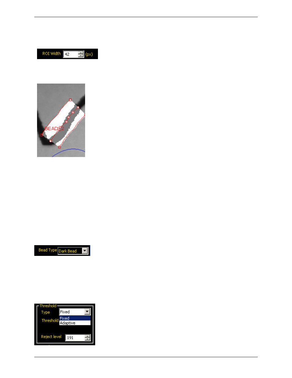 One-shot, Bead tool inputs, Bead type | Threshold | Banner PresencePLUS P4 COLOR Series User Manual | Page 203 / 384