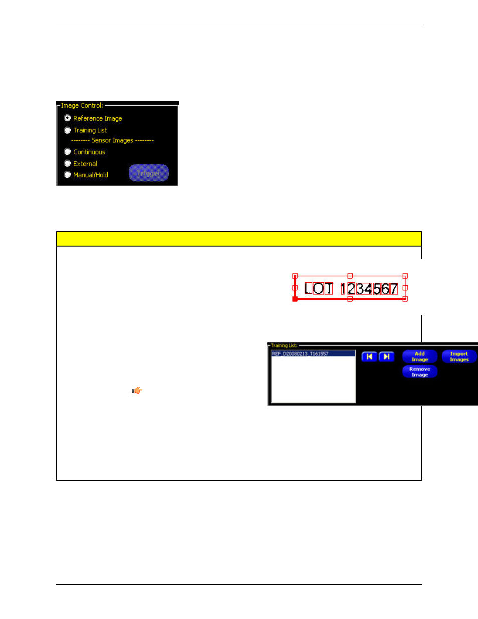 Image control parameters, Roi control calibration | Banner PresencePLUS P4 COLOR Series User Manual | Page 210 / 384