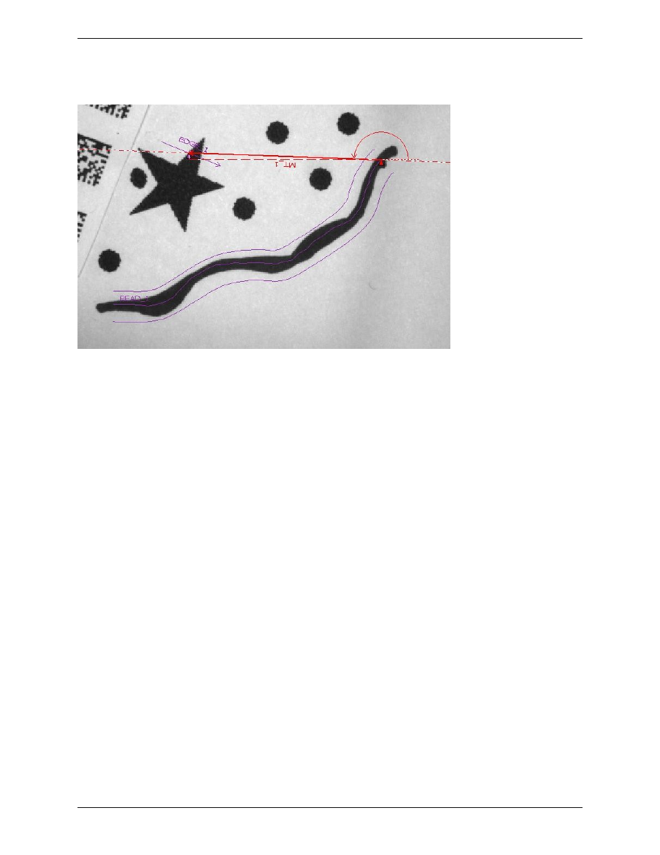 Measure from a curve to a line | Banner PresencePLUS P4 COLOR Series User Manual | Page 271 / 384