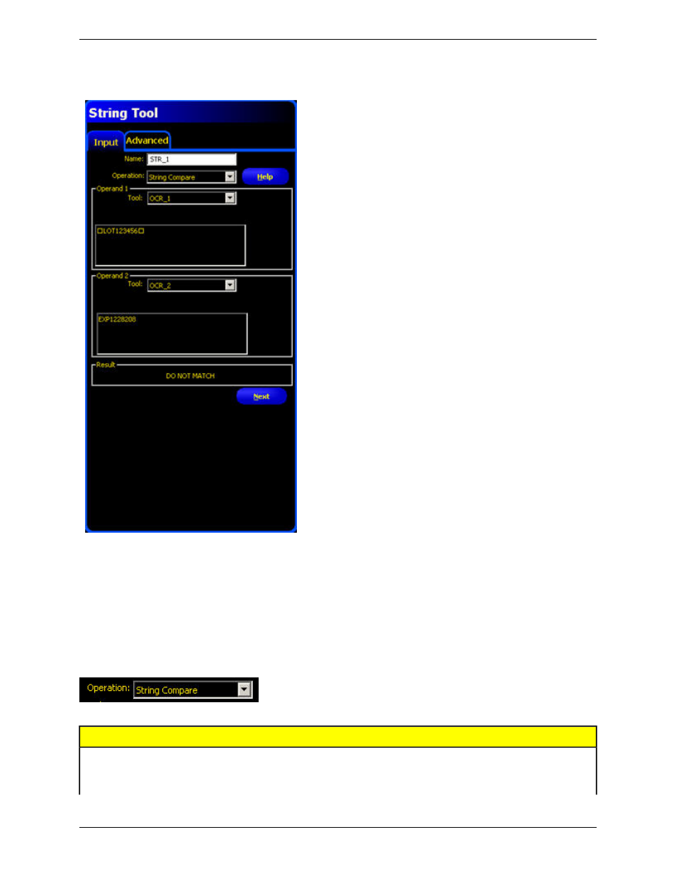 Operation field | Banner PresencePLUS P4 COLOR Series User Manual | Page 291 / 384