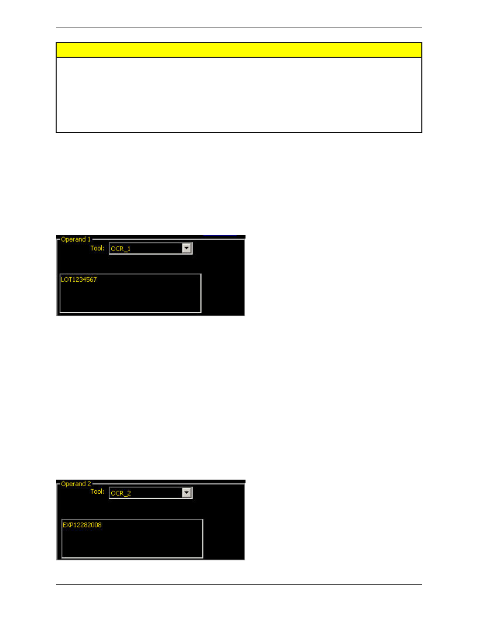 Operand 1 field, Operand 2 field | Banner PresencePLUS P4 COLOR Series User Manual | Page 292 / 384