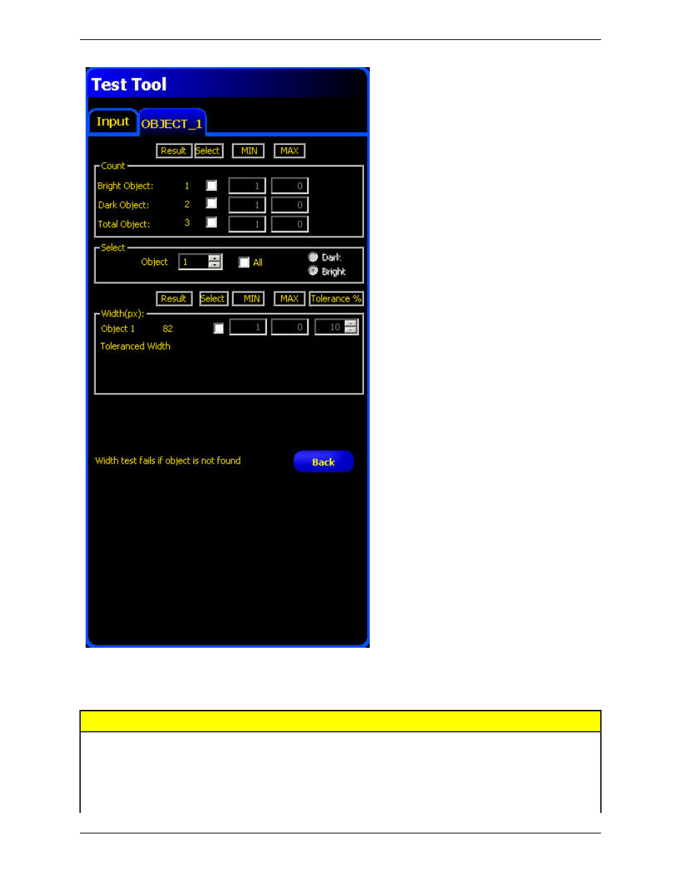 Test tool average color tab | Banner PresencePLUS P4 COLOR Series User Manual | Page 309 / 384