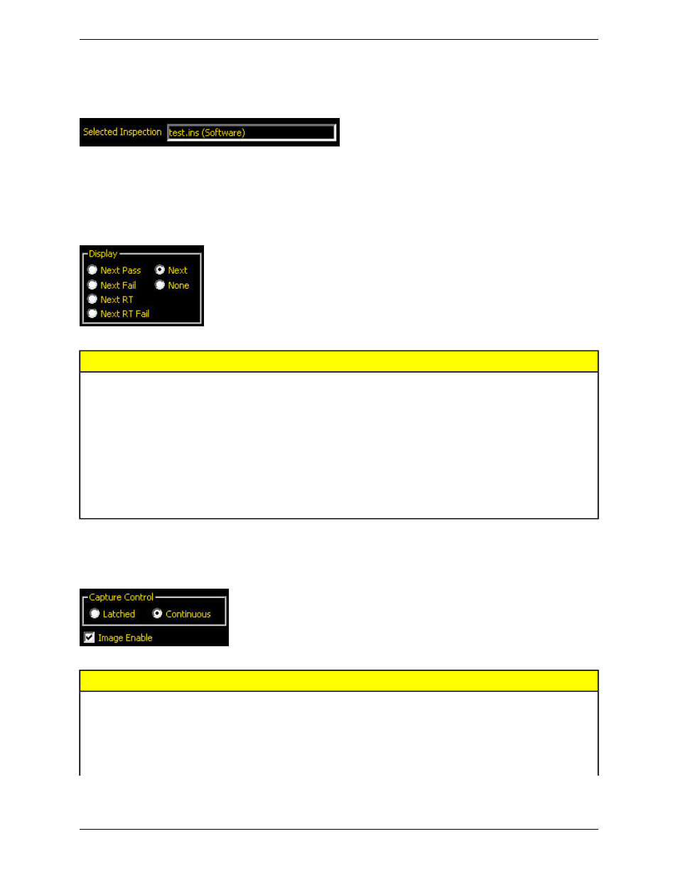 1 selected inspection, 2 display, 3 capture control | Banner PresencePLUS P4 COLOR Series User Manual | Page 336 / 384