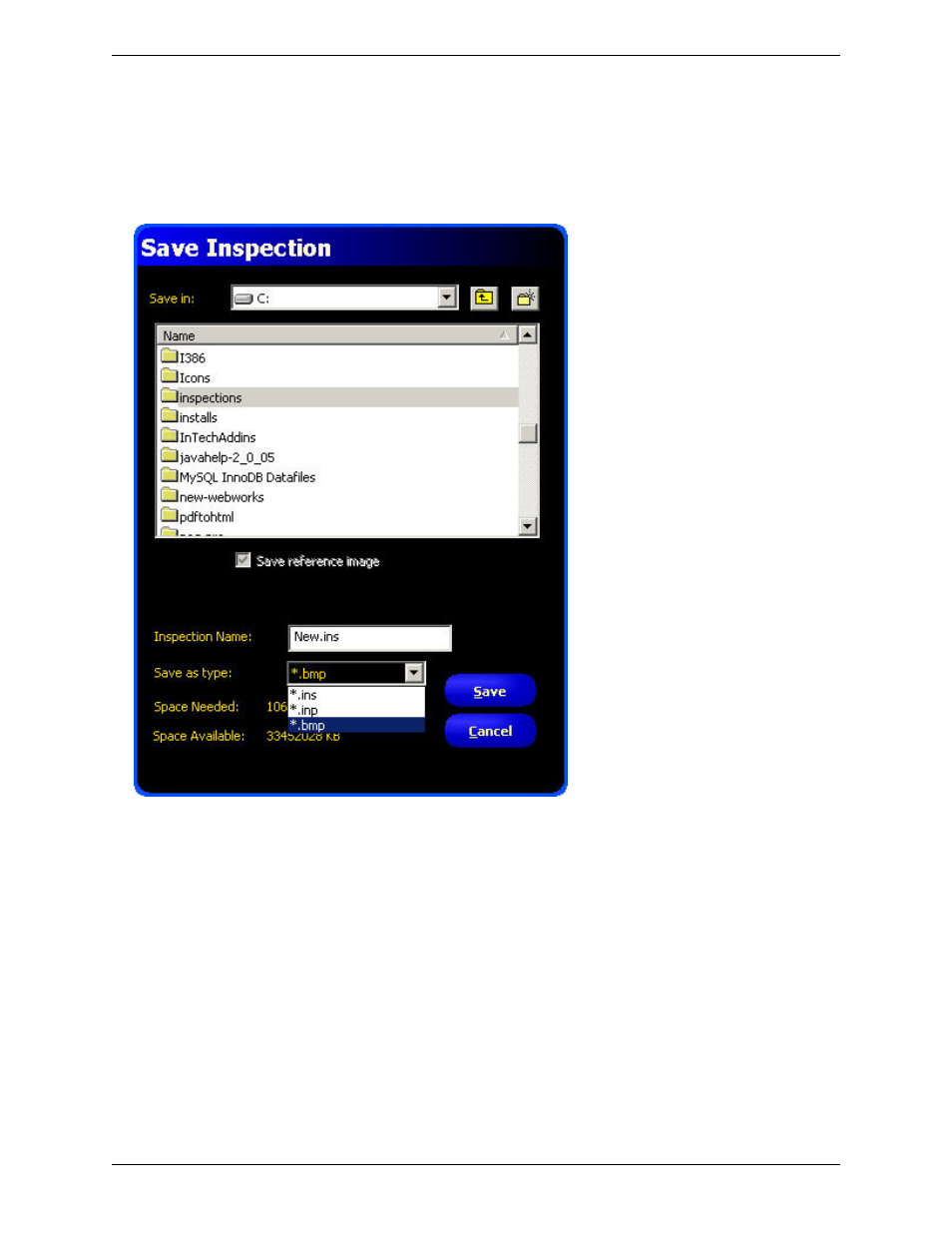 2 saving inspections to a pc or network drive | Banner PresencePLUS P4 COLOR Series User Manual | Page 357 / 384