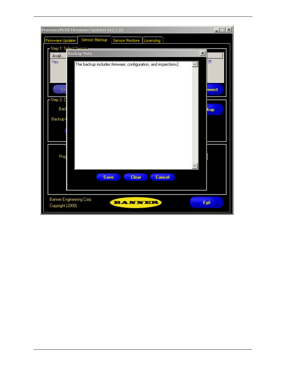 2 restoring vision sensor data | Banner PresencePLUS P4 COLOR Series User Manual | Page 363 / 384