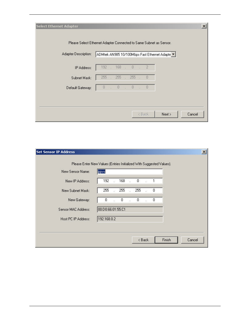 2 pc (gui) to sensor connection setup | Banner PresencePLUS P4 COLOR Series User Manual | Page 47 / 384