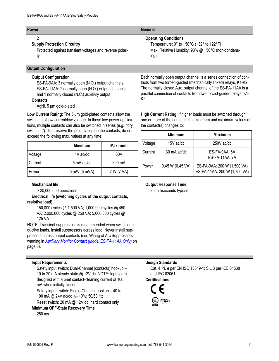Banner ES-FA-6G Safety Module User Manual | Page 11 / 13
