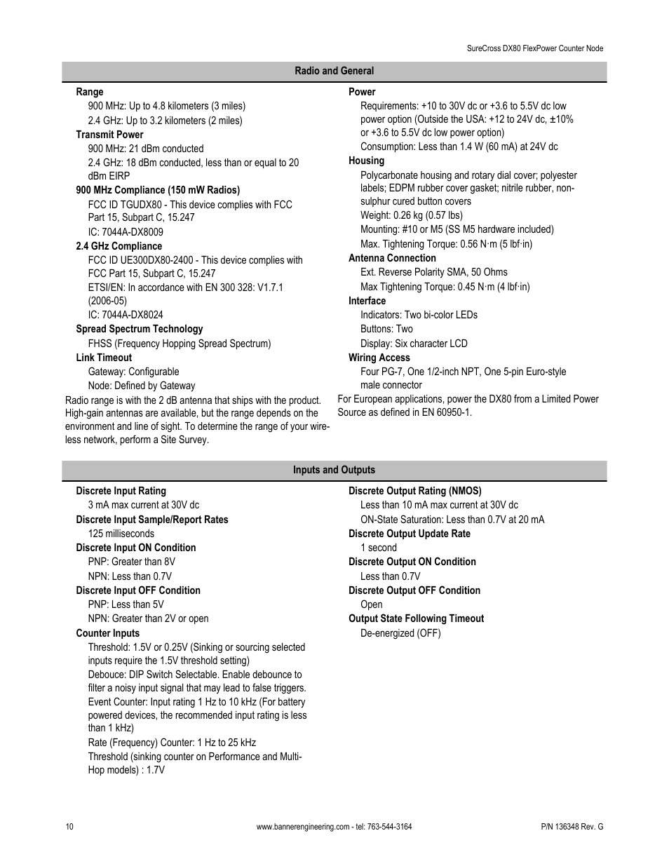 Banner SureCross DX80 Wireless Networks User Manual | Page 10 / 12
