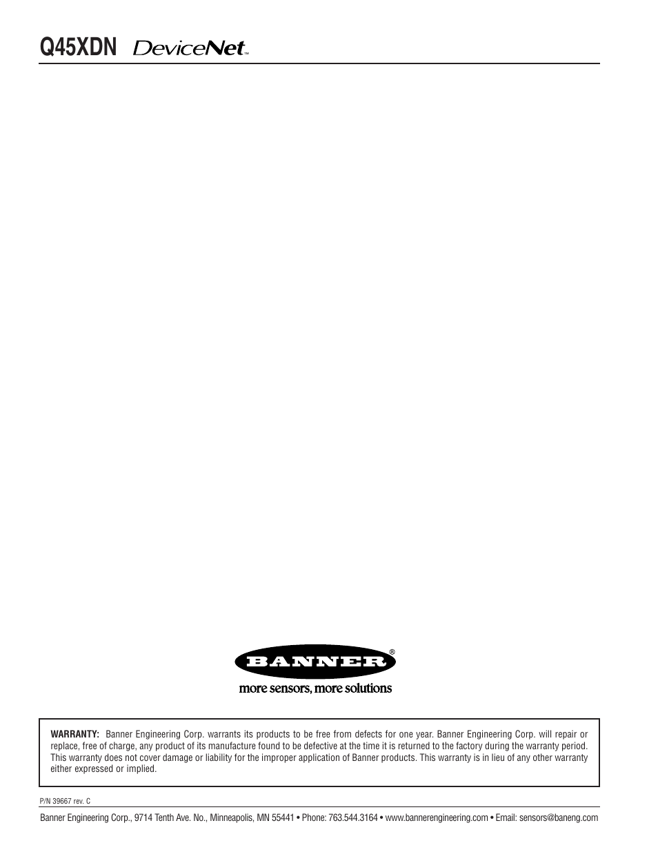 Q45xdn | Banner Q45 Series User Manual | Page 4 / 4