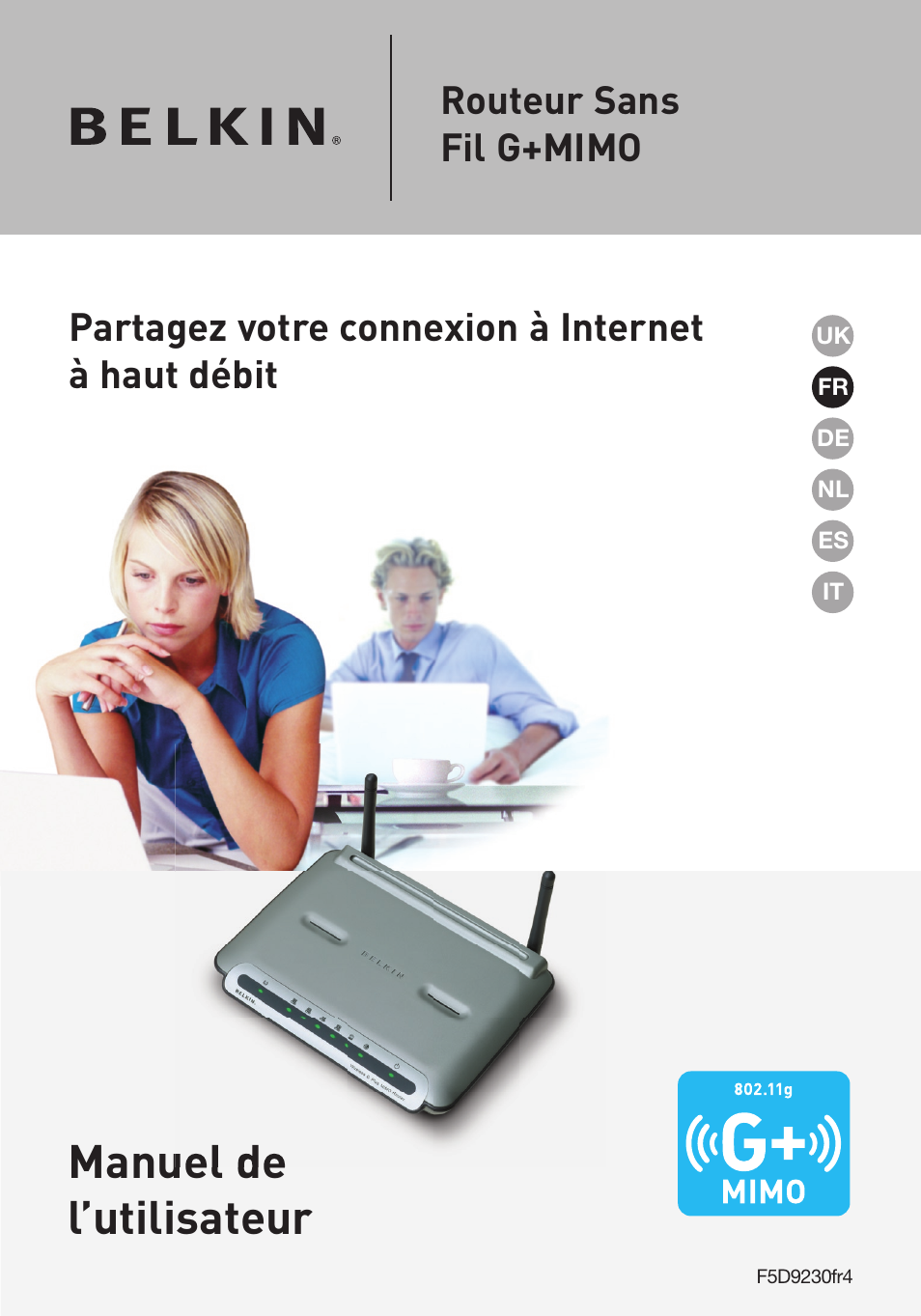 Manuel de l’utilisateur | Belkin F5D9230UK4 User Manual | Page 113 / 667