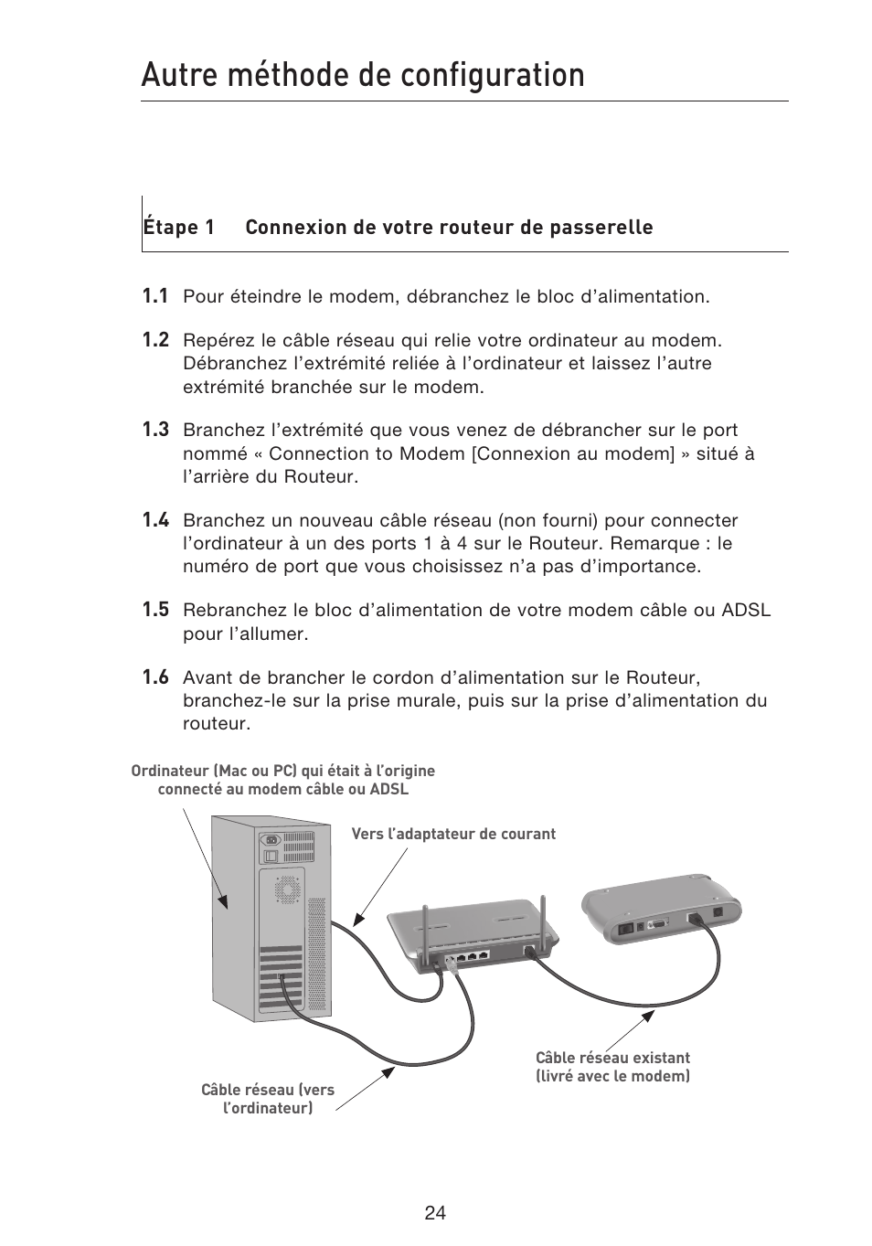 Autre méthode de configuration | Belkin F5D9230UK4 User Manual | Page 138 / 667