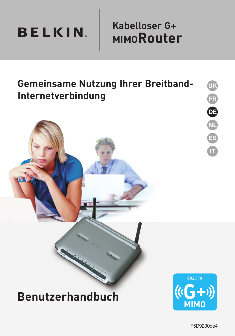 Router, Benutzerhandbuch | Belkin F5D9230UK4 User Manual | Page 224 / 667