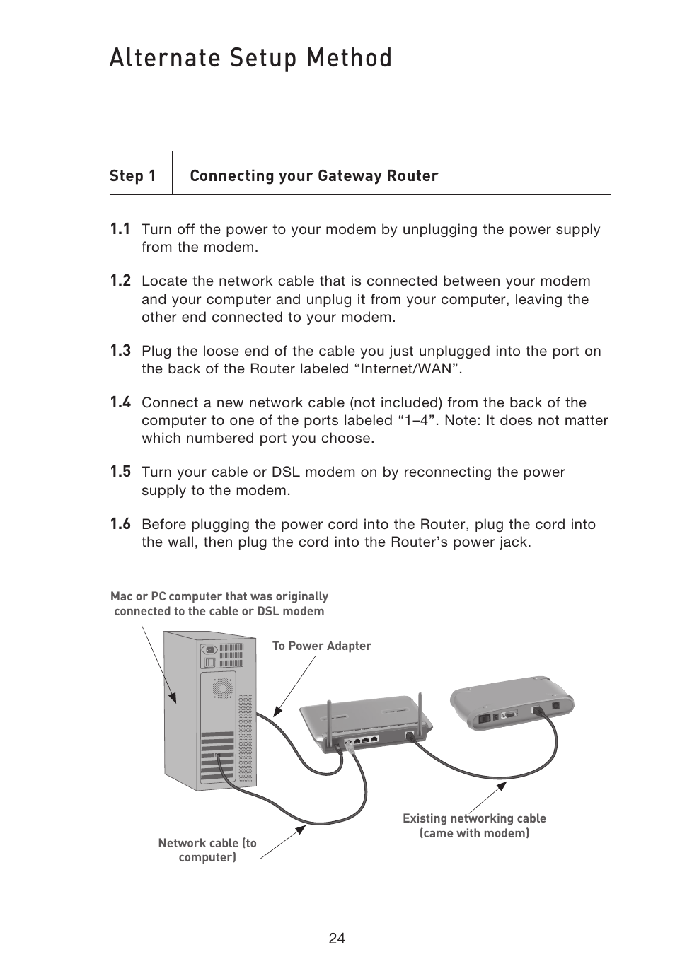 Alternate setup method | Belkin F5D9230UK4 User Manual | Page 26 / 667