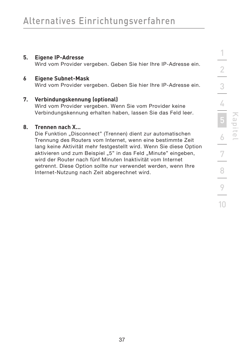 Alternatives einrichtungsverfahren | Belkin F5D9230UK4 User Manual | Page 262 / 667