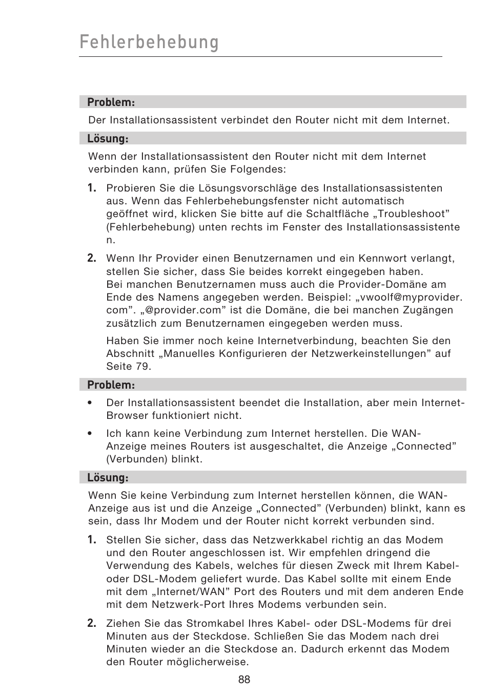 Fehlerbehebung | Belkin F5D9230UK4 User Manual | Page 313 / 667