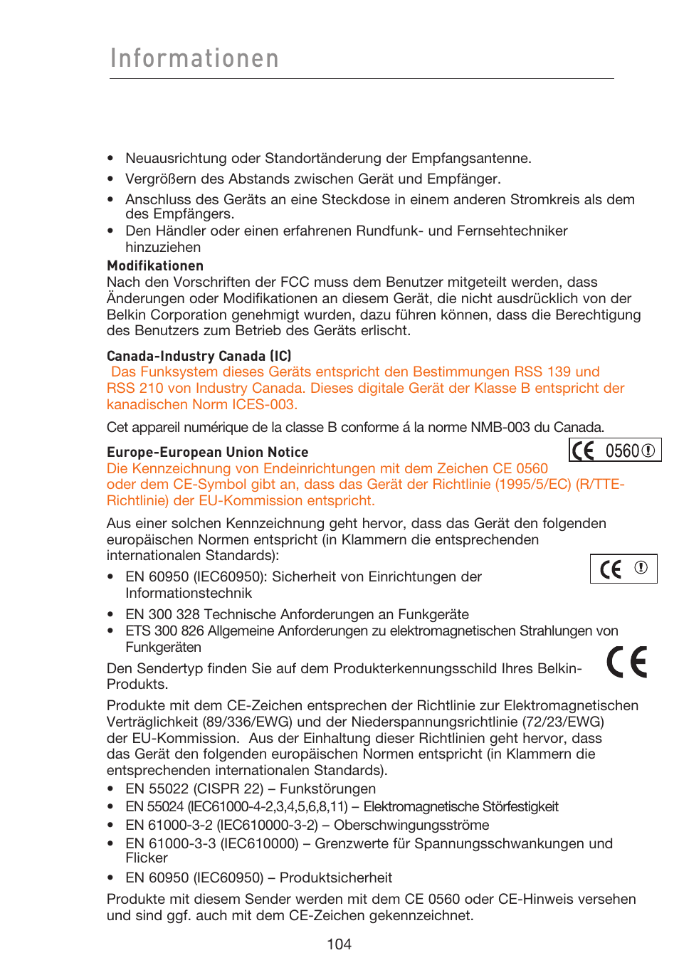 Informationen | Belkin F5D9230UK4 User Manual | Page 329 / 667