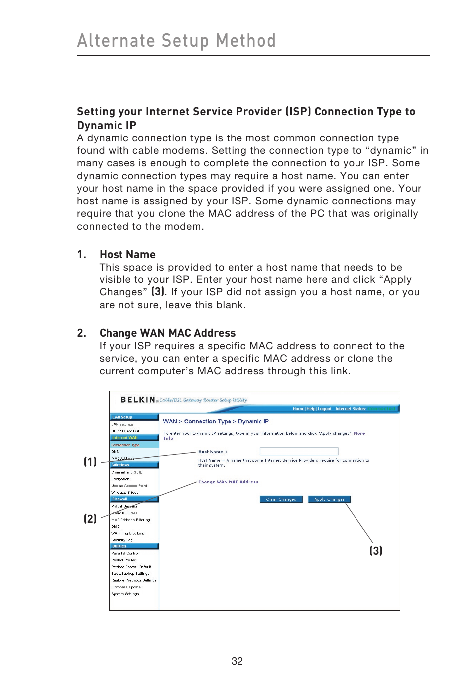 Alternate setup method | Belkin F5D9230UK4 User Manual | Page 34 / 667