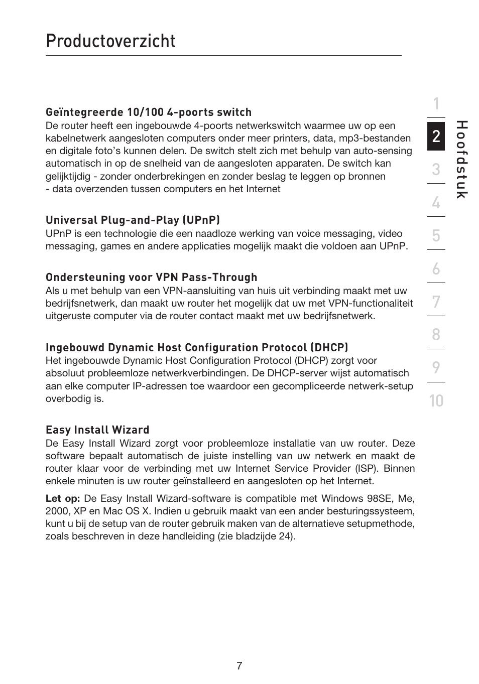 Productoverzicht | Belkin F5D9230UK4 User Manual | Page 343 / 667