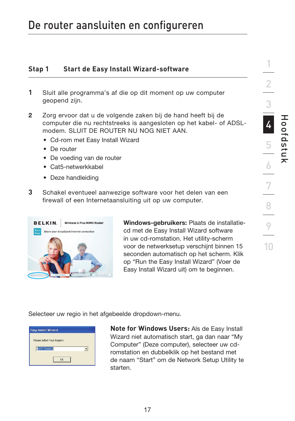 De router aansluiten en configureren, Hoo fd st u k | Belkin F5D9230UK4 User Manual | Page 353 / 667
