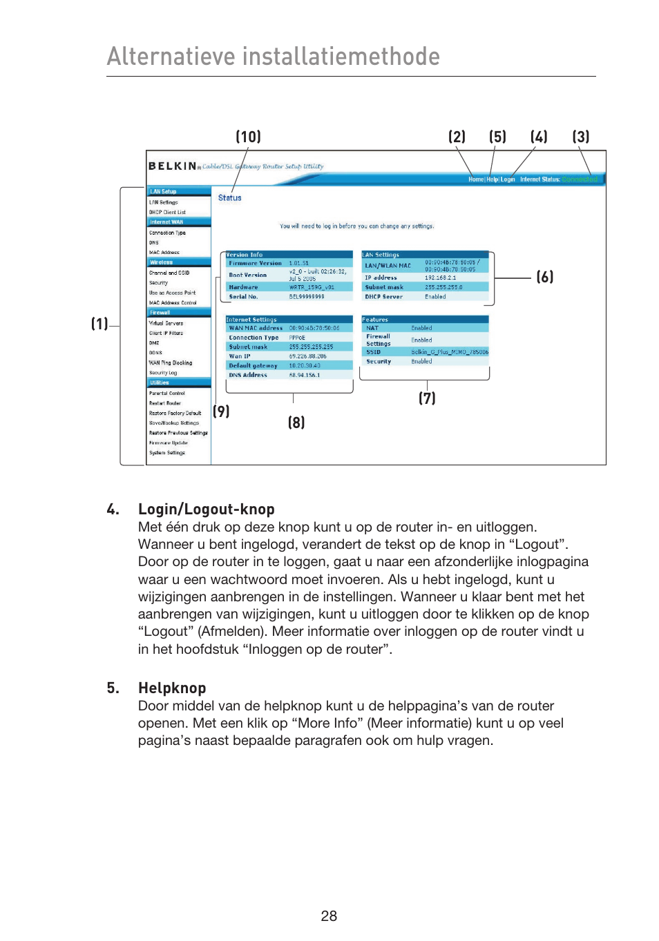 Alternatieve installatiemethode | Belkin F5D9230UK4 User Manual | Page 364 / 667