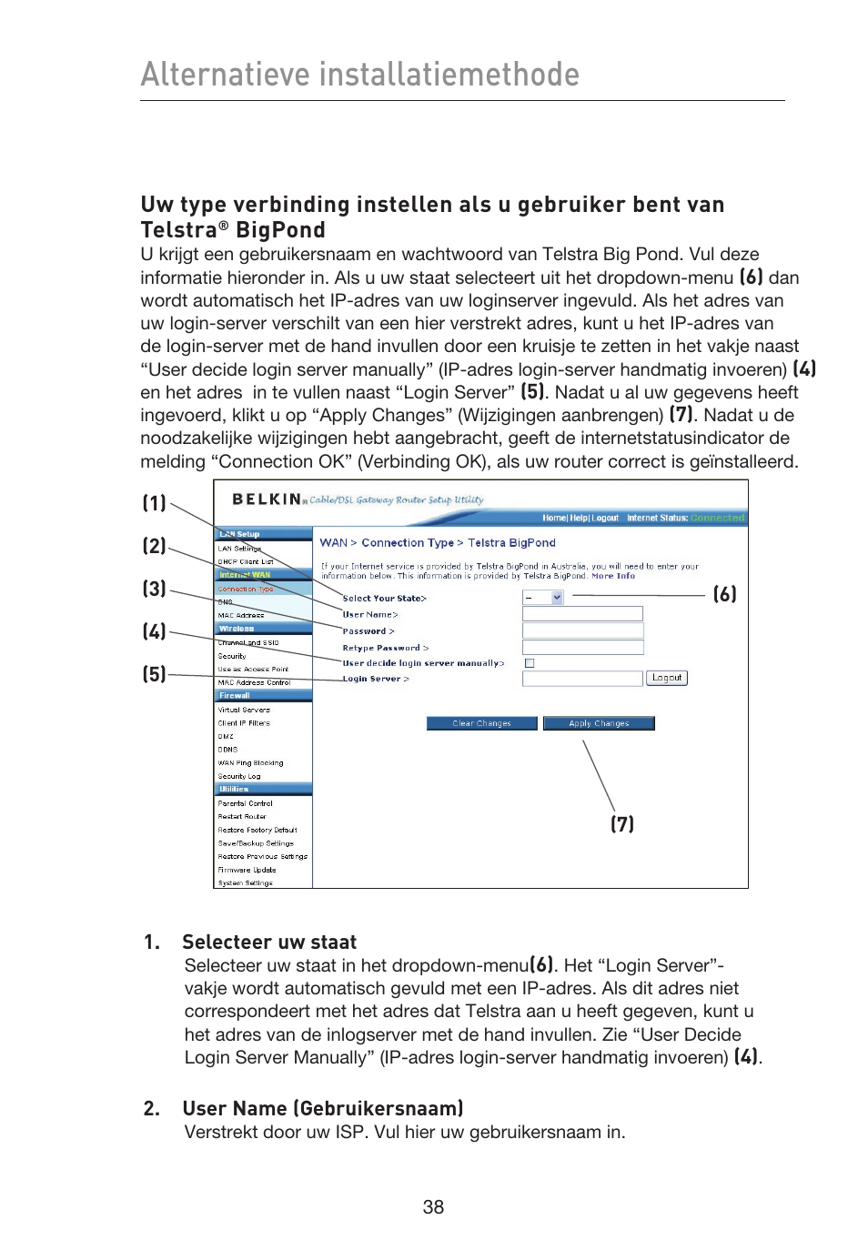 Alternatieve installatiemethode | Belkin F5D9230UK4 User Manual | Page 374 / 667