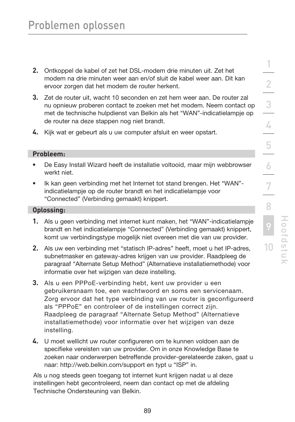 Problemen oplossen, Hoo fd st u k | Belkin F5D9230UK4 User Manual | Page 425 / 667