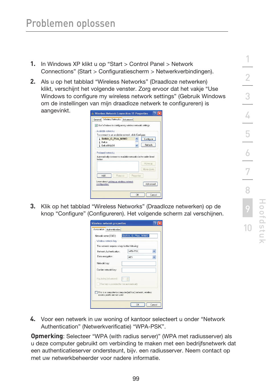 Problemen oplossen, Hoo fd st u k | Belkin F5D9230UK4 User Manual | Page 435 / 667