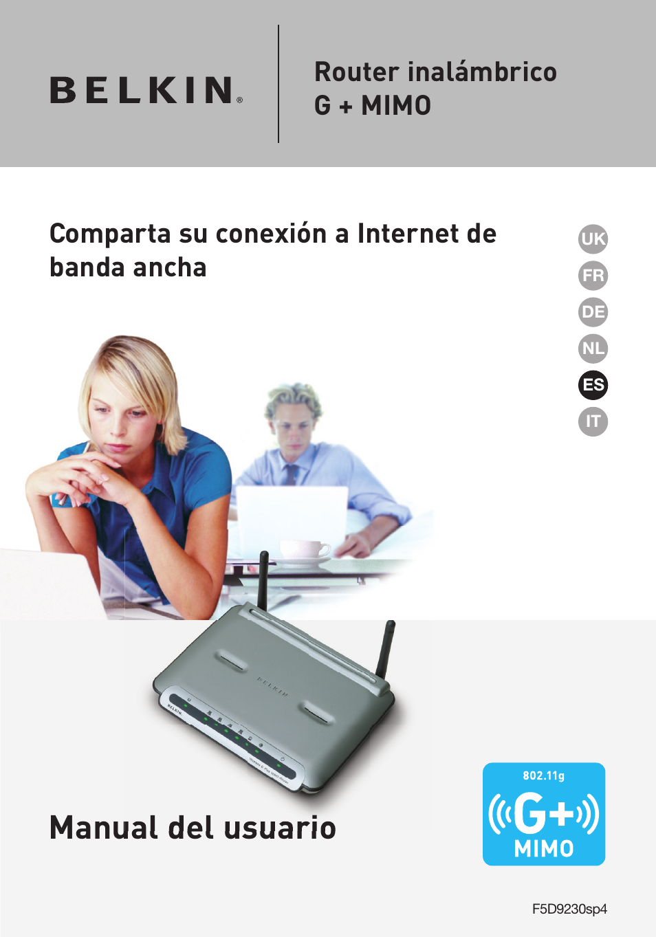 Manual del usuario | Belkin F5D9230UK4 User Manual | Page 446 / 667