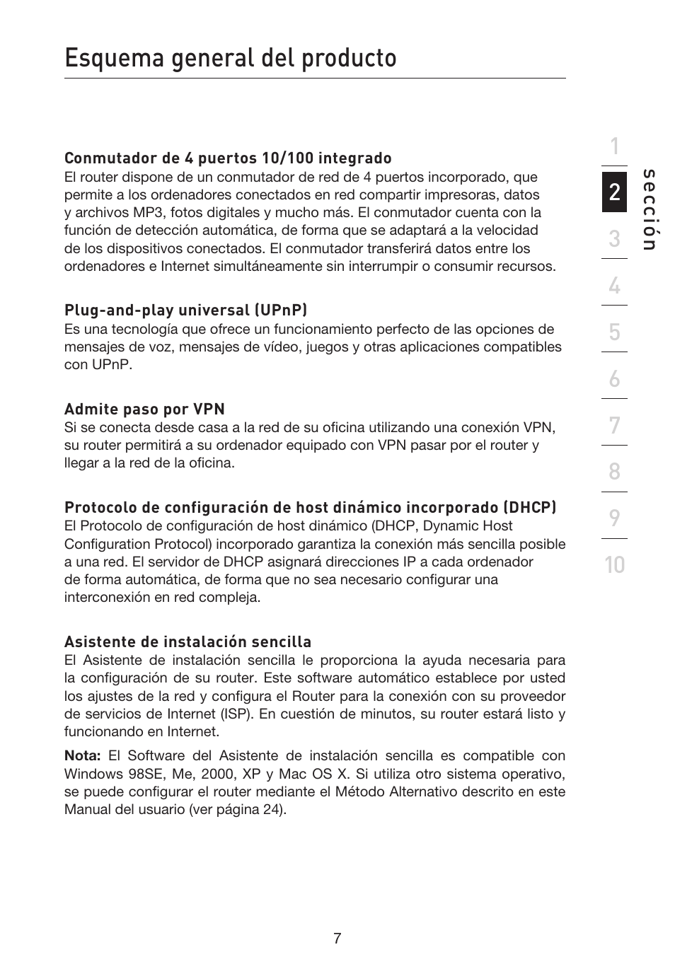 Esquema general del producto | Belkin F5D9230UK4 User Manual | Page 454 / 667