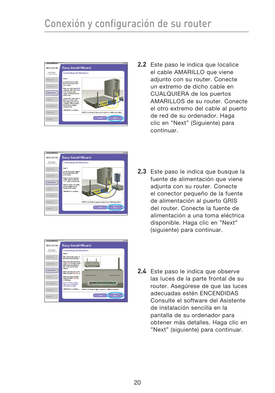 Conexión y configuración de su router | Belkin F5D9230UK4 User Manual | Page 467 / 667