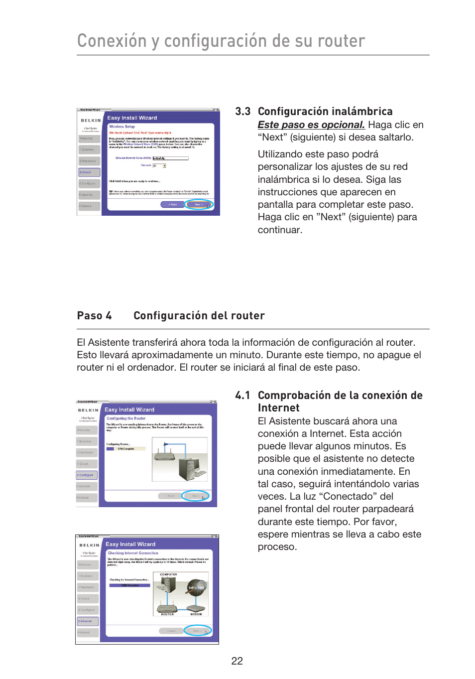 Conexión y configuración de su router | Belkin F5D9230UK4 User Manual | Page 469 / 667