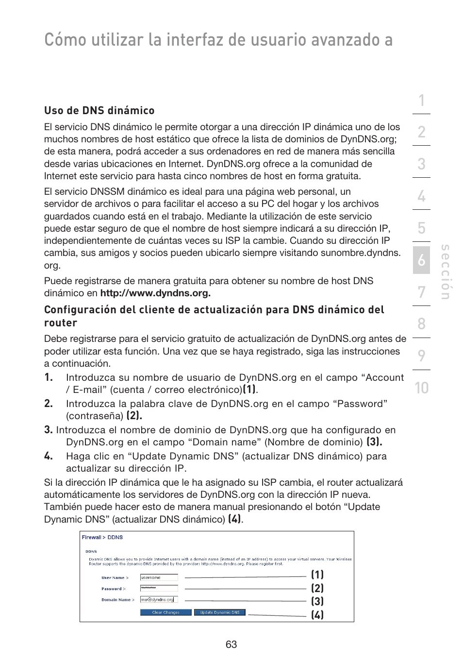 Cómo utilizar la interfaz de usuario avanzado a, Se cc ió n | Belkin F5D9230UK4 User Manual | Page 510 / 667