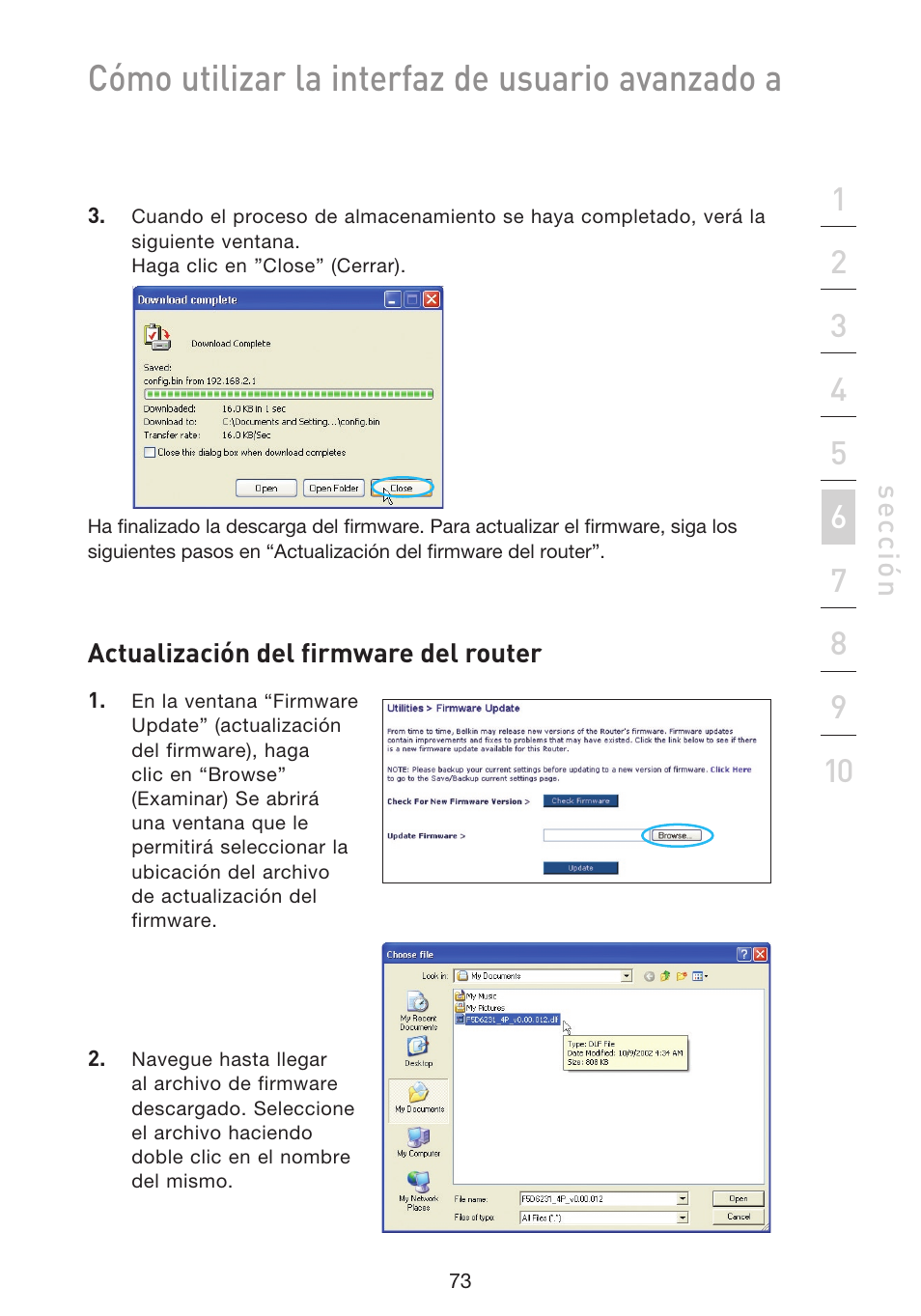 Cómo utilizar la interfaz de usuario avanzado a | Belkin F5D9230UK4 User Manual | Page 520 / 667