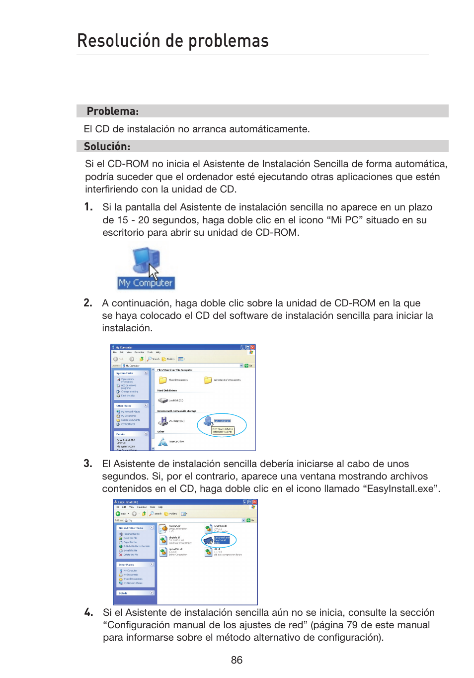 Resolución de problemas | Belkin F5D9230UK4 User Manual | Page 533 / 667