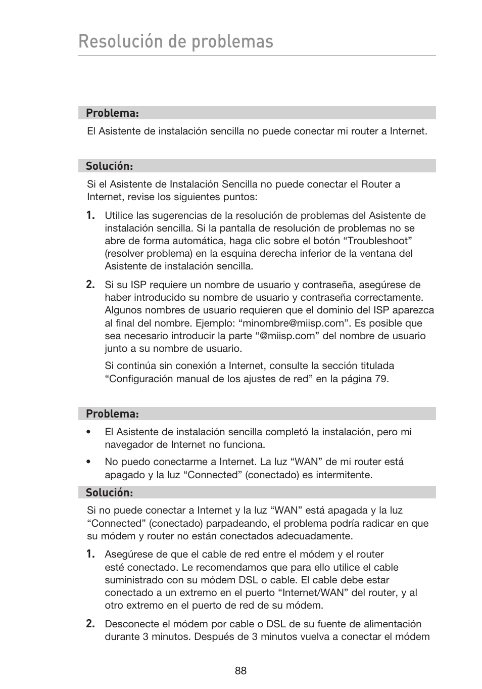 Resolución de problemas | Belkin F5D9230UK4 User Manual | Page 535 / 667