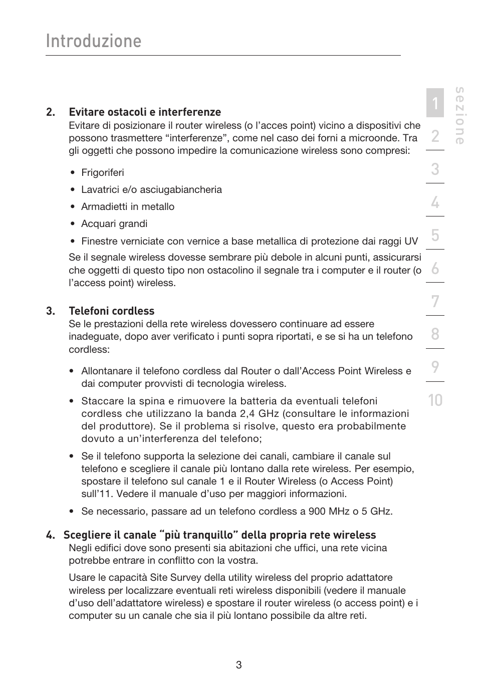 Introduzione, Se zio n e | Belkin F5D9230UK4 User Manual | Page 561 / 667