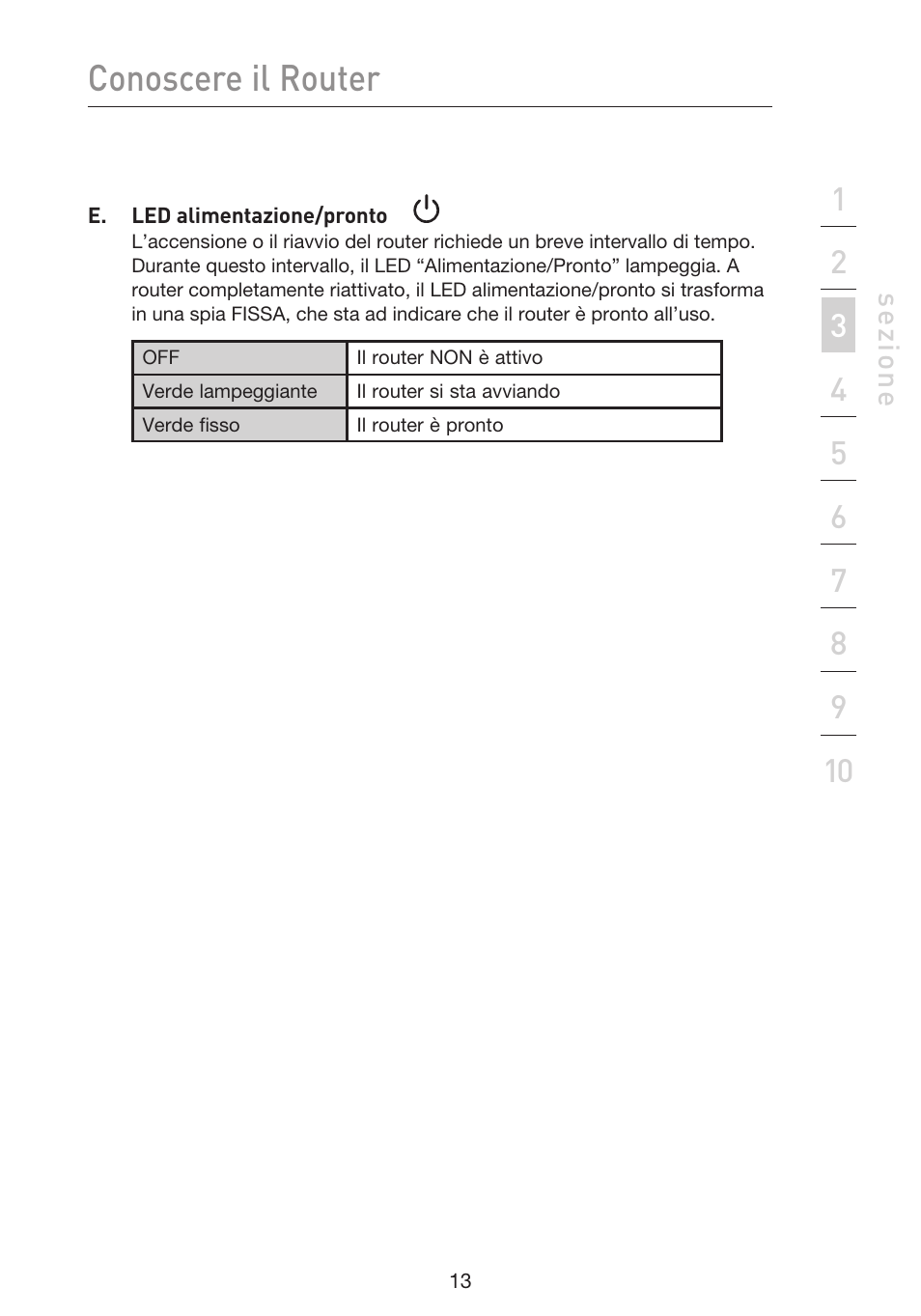 Conoscere il router, Se zio n e | Belkin F5D9230UK4 User Manual | Page 571 / 667